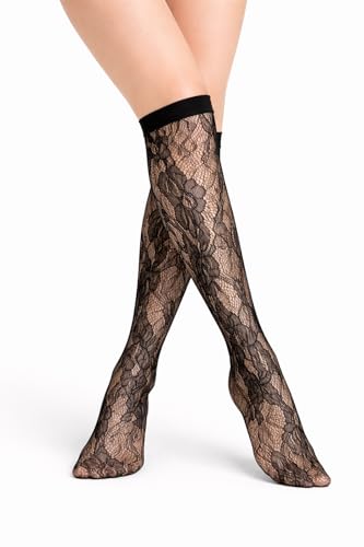 Image of Women's Trellis Pattern Knee High Socks 2 Pair Pack