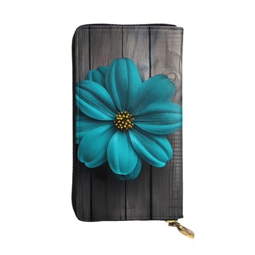 Portefeuille femme en cuir noir HYTTER avec fermeture éclair et plusieurs compartiments