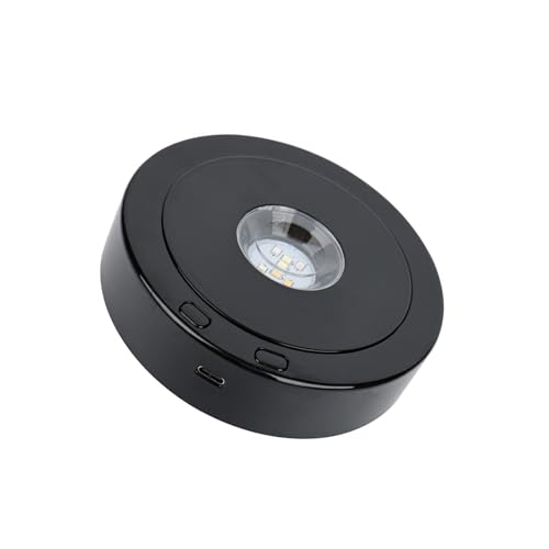 Support rotatif LED haut de gamme pour présentation de sculpture en verre et art en cristal