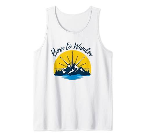 Born To Wander Wandern Natur Outdoor Berge Camping Tank Top Cover