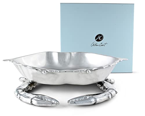 Arthur Court Designs Aluminum Crab Salad Bowl 16 inch Wide