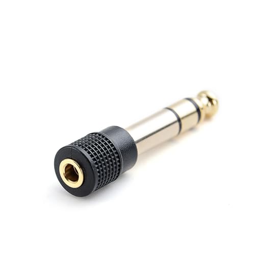 Rooyar 6.35mm (1/4inch) Male to 3.5mm (1/8inch) Female Stereo Headphone Connector Gold Plated Adapter Converters for Guitar