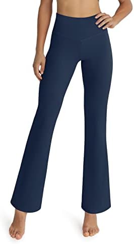 ODODOS Bootcut Yoga Pants for Ladies Excessive Waisted Tummy Management Bootleg Informal Health club Exercise Flare Pants