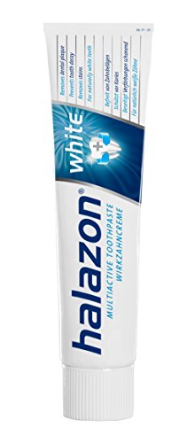 halazon® White - 1er Pack Whitening Zahnpasta (75ml) für strahlend weiße Zähne/Zahnaufhellung durch Bleaching Zahnpasta - Teeth Whitening Zahncreme mit Flourid – Bild 3