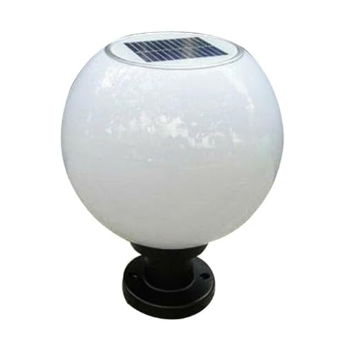 Image of TRDEWR Solar Power LED Acrylic Round Ball Light Home Garden Pathway Wall Pillar Lamp Head for Villa Hotel Decor Efficiently Utilize Sunlight
