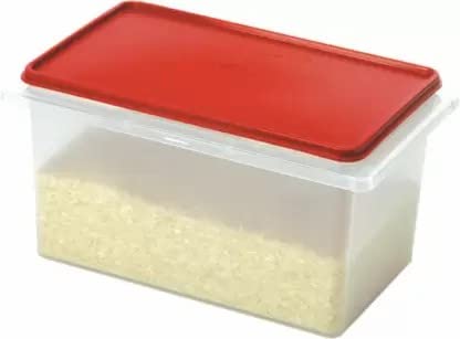Tupperware 5 kg Rice Keeper plastic Grocery Container (Red) : Amazon.in ...