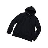 [ニッセン] 裏起毛フルジップパーカー【３L以上お腹ゆったり】 黒 M