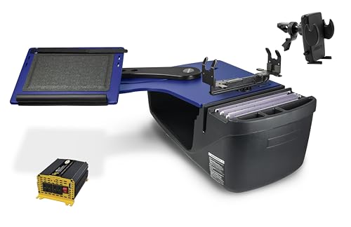 Poste de travail AutoExec Reach Desk bleu pour transformer l'arrière de votre véhicule en bureau