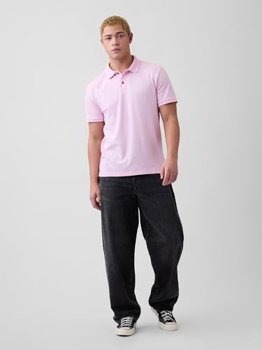 Image of Gap Men Solid Regular fit Half Sleeve Collared Neck T-Shirt