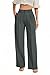 FUNYYZO Women Wide Leg Pants High Elastic Waisted Business Work Trousers Long Straight Suit Pants Dark Gray