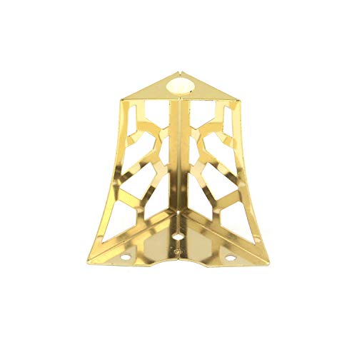 Antrader 4Pcs Hollow Pattern Metal Furniture Sofa Legs Coffee Table Cabinet Feet (10Cm, Gold) #TOP3