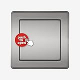 Wäscheschacht-Einwurftür Klappe Deckel QUATTRO PUSH (Edelstahl)