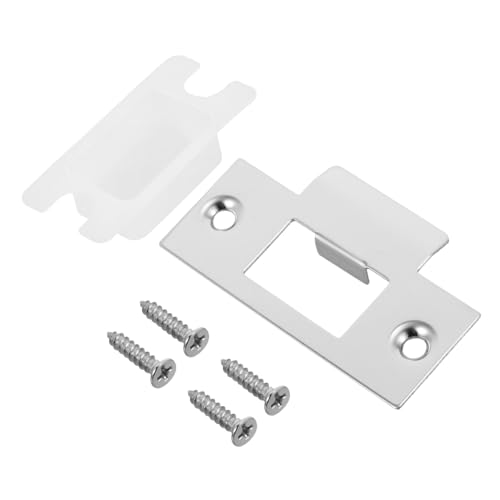 SEWACC Placa de Refuerzo para Puerta Inoxidable de Cerrojo Guía Metálica con Diseño D Acabado y Antiguo Compatible con Puertas de Madera Kit Color Aleatorio Color Aleatorio