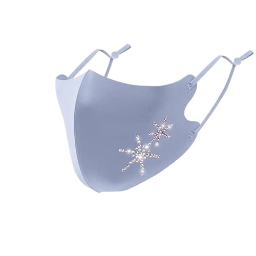 Ice Silk Hot Drill Cloth Mask Washable Adjustable and Dazzle Color(4pc-color2)