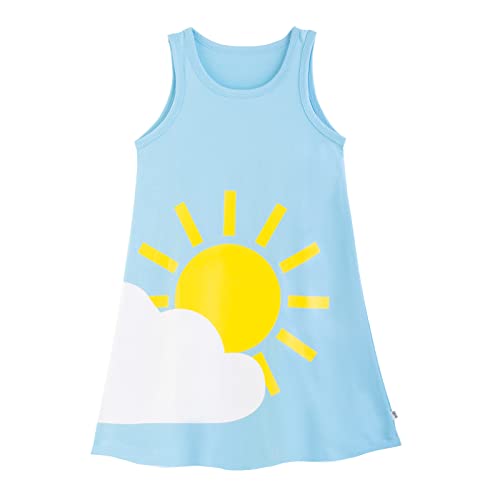 Image of YouGotPlanB 100% Cotton Printed Above Knee Length Dress for Girls