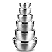 NAGORAL Edelstahl Schüssel Set – Rührschüssel - 6 Stück – Schüsseln zum Kochen, Backen, Servieren und Aufbewahren! Edelstahl, Silber, Hochwertige Qualität – 18cm - 28cm Durchmesser