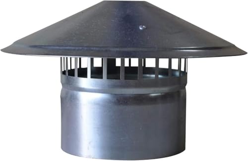Zanotva Tapa de Chimenea de Acero Inoxidable Tapa Resistente a la Intemperie Tapa de ventilación Tipo Hongo Tapa de Tubo de Campana extractora Tapa de Humo Tapa de Tubo de Escape(110mm)
