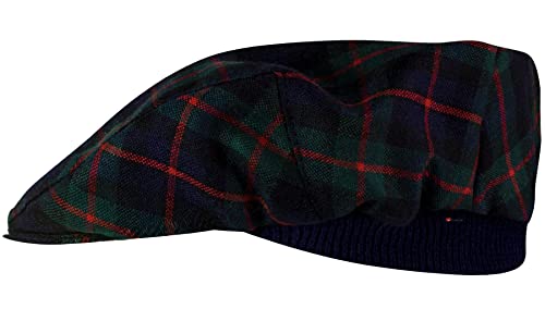 Casquette plate hommes femmes taille unique extensible motif tartan écossais