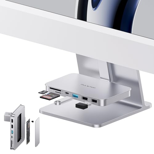 Image of USB C Hub for iMac,iMac Accessories Support 10Gbps NVMe SATA SSD Enclosure,USB A 10Gbps,USB C 3.2 Gen 2,2*USB-A2.0,SD /TF Card Reader for iMac 24inch &Studio Display 27inch