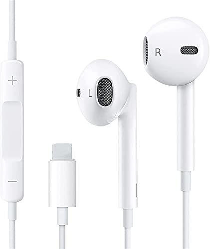 iPhone Kopfhörer mit Kabel, Kabelkopfhörer für iPhone14, In Ear Kopfhörer mit Mikrofon und HiFi Stereo Ohrhörer für iPhone 11 12 13 14 Pro Max/14Pro/XR/XS/X/SE/8/7/Plus/iPad...