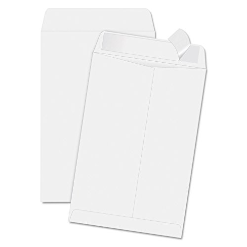 Quality Park 6-1/2 x 9-1/2 Catalog Mailing Envelopes, Redi-Strip Self Seal Closure, 28 lb White Wove Paper, 100 per Box (QUA44334)