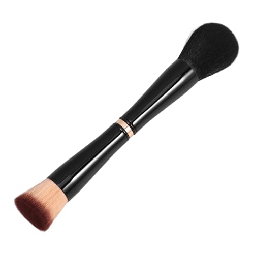 PartyKindom Brocha De Maquillaje Facial Para Polvos y Base, 1 Unidad, Tamaño Medio, Cerdas Suaves, Color Negro, Uso Profesional y Viaje, Mango Ergonómico Para Aplicación Precisa
