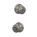 Schlage F40VGEO619 Georgian Privacy Knob, Satin Nickel