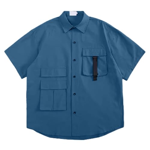 Chemise blanche homme hawaïenne en coton respirant et confortable pour l'été
