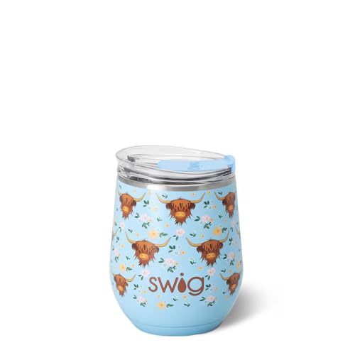 Swig Life 12oz Insulated Wine Tumbler with Lid, Holy Cow