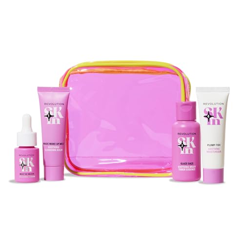 Image of Revolution Skin Go Gentle 4 Step Starter Kit, 4 Mini Products | Skincare Set with Cleanser, Toner, Serum & Moisturizer, Vegan & Cruelty-Free