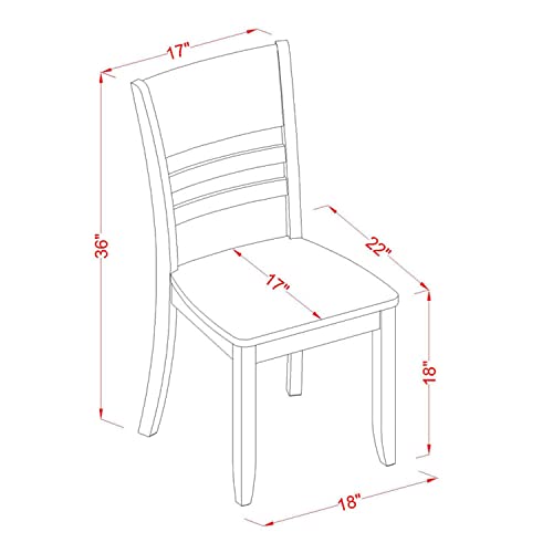 East-West-Furniture-HLLY5-CAP-W-5-Piece-Dining-Set-Includes-a-Round-Dining-Table-with-Pedestal-and-4-Kitchen-Chairs-42×42-Inch-Cappuccino East West Furniture HLLY5 CAP W 5 Piece Dining Set Includes a Round Dining Table with Pedestal and 4 Kitchen Chairs 42×42 Inch Cappuccino