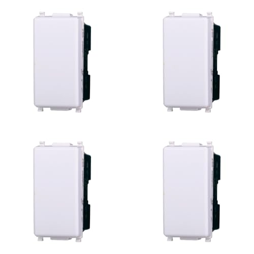 IXTRIMA Interruttore unipolare 1P 16A compatibile plana colore bianco EV0401 kit 4pz