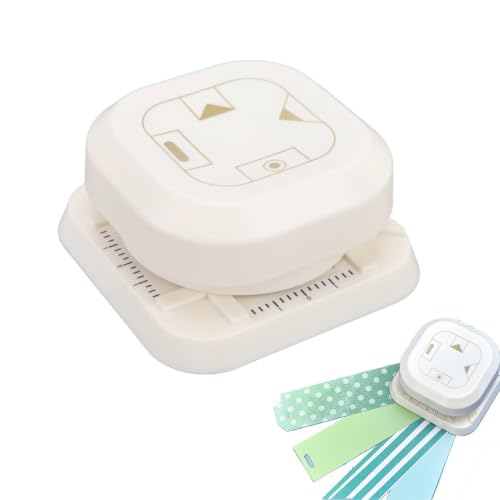 4 en 1 Pungue de etiqueta de papel, cortador de esquina de perforación de agujero ergonómico multifunción con almacenamiento de confeti para fabricación de tarjetas de recortes