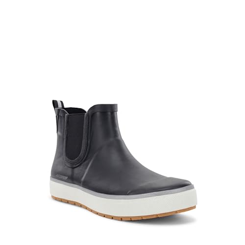 Western Chief Women's Waterproof Element Chelsea Rain Boot with Memory Foam Insole and Slip-Resistant Outsole – Durable and Comfortable for Rainy Days, Black, 9