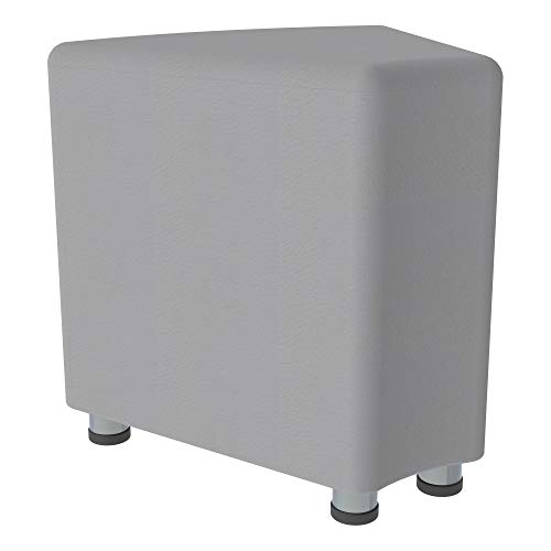 Image of Sprogs 18 inch H Structured Wedge Stool -Flexible Modular Collaborative Soft Seating for Office, Home, Lounge and School Classrooms with Durable Frame & Set of 2 inch Legs Add-on - Blue