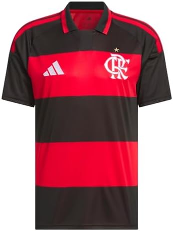 Camisa de Time Adidas I CR Flamengo 26 Vermelho e Preto - Masculi...