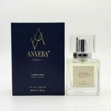 Image of ANVERA Origin 0.1 | Eau De Parfum 50ml | Long Lasting Unisex Perfume | Perfume for Man and Woman | Rain Accord, Soft Spice, Skin Musk | Floral Woody Musk