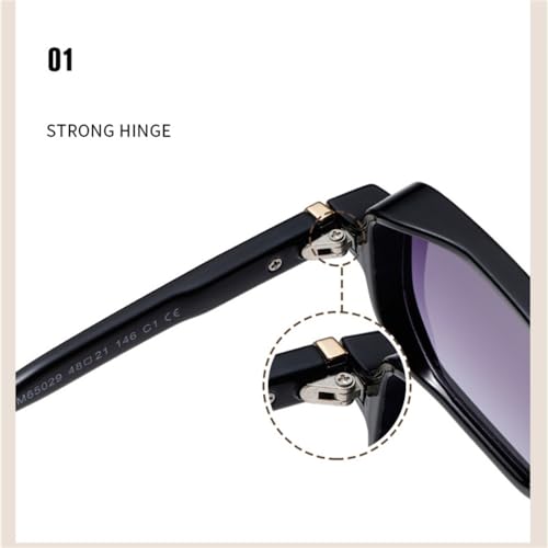 Retro Rectangle Rivets Men Punk Gradient Sunglasses Shades UV400 Sun Glasses4