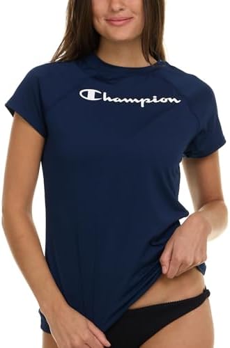 Champion Rash Guard for Women, Womens Rash Guard Short Sleeve Shirts, Rashguard Swim Shirt Women UPF 50+ SPF & UV Protection