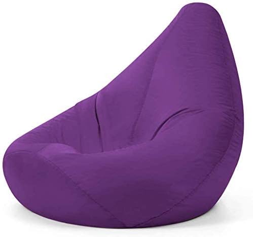 Bean Bag Bazaar High Back Recliner Chair, Purple, 87cm x 65cm, Large Living Room Gaming Bean Bags, Water Resistant Outdoor Lounger Beanbag