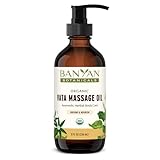 Banyan Botanicals Vata Massage Oil – Organic Herbal Massage Oil for Calm & Relaxation – Ayurvedic Oil with Organic Ashwagandha (Withania Somnifera) – 8 oz – Non-GMO Sustainably Sourced Abhyanga Oil