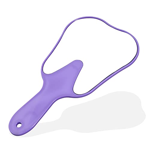 ANNWAH Cute Tooth Shaped Mirror - Handheld Makeup Mirror with Handle for Women & Kids - Lightweight & Smooth