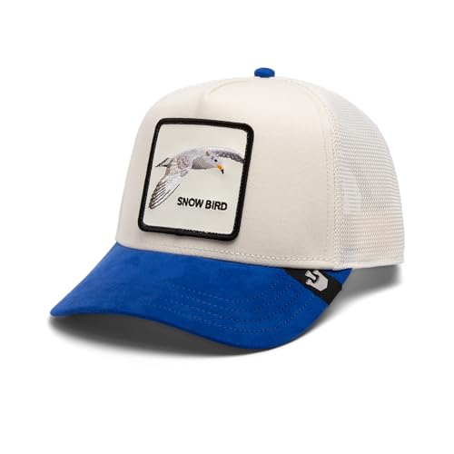 Goorin Bros. Trucker Cap The Suede Snow Bird Tan Creme Blau, Size:OneSize