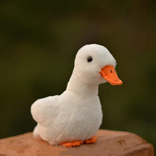 Image of TAMMYFLYFLY Yellow Chick Stuffed Animal Chicken White 5 inches, 12cm, Plush Toy, Duck Soft Toy (White Duck)