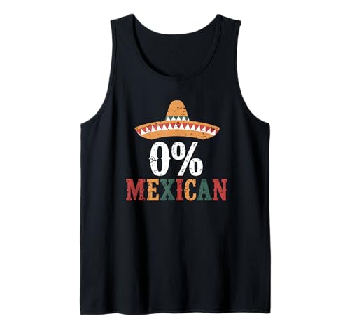 0% Mexican Cinco De Mayo Fiesta Sombrero Funny Gifts Men Débardeur