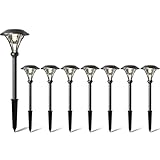 VenusManufacturing LED Low Voltage Celestial Path Lights Outdoor Landscape Lighting 1 Watt Pathway Lighting with Connector & Stake for Yard Driveway Garden 8pack