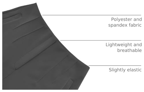 LOVESHOOT Womens High Waisted Pants 2026 Trendy Pleated Straight Leg Dress Pant Business Work Casual Trousers with Pockets Size Medium Dark Grey