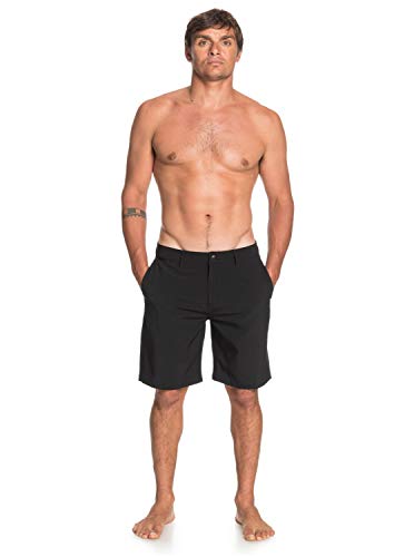Quiksilver Men's Union Amphibian Hybrid 20 Inch Outseam Water Friendly Short, Black Solid, 32 #TOP2