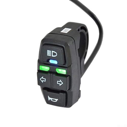 Ebike Set di fari e fanali posteriori per bicicletta elettrica, 24-48 V, luci anteriori e posteriori, con luce di direzione, luce di stop e clacson