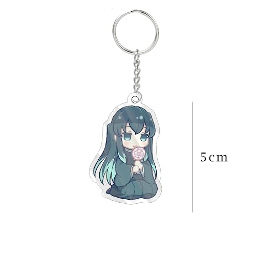 Image of Careflection Acrylic Demon Slayer: Kimetsu no Yaiba Anime Tokito Keychain Keyring Pendant Key chain, Multicolor